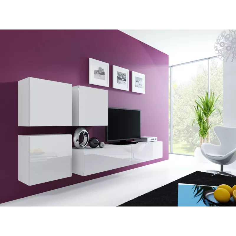 Armadietto Cama Square VIGO 50/50/30 bianco/bianco lucido