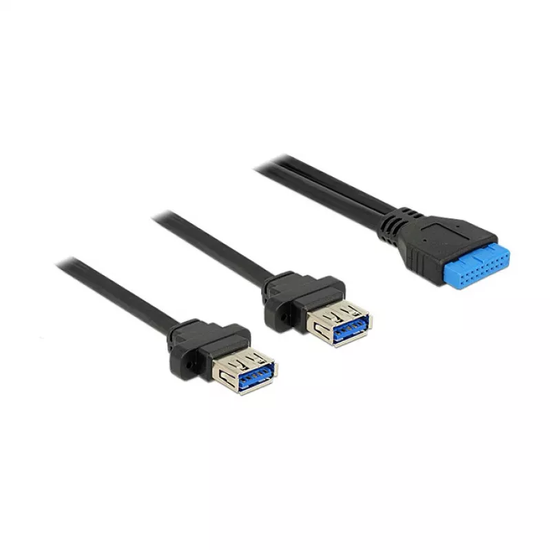 Cavo USB DeLOCK 85244 0,8 m nero