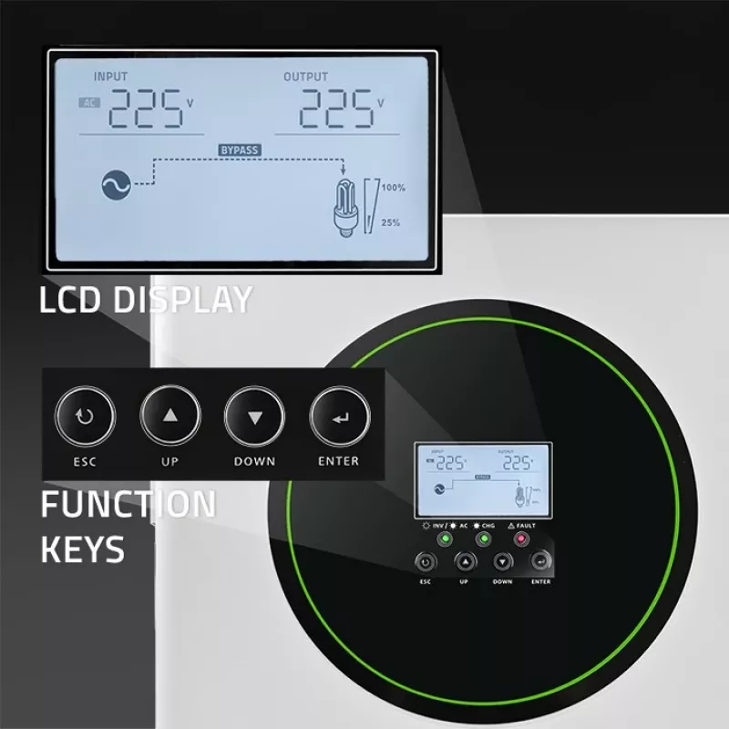 Inverter solare ibrido off-grid 3500W, Wi-Fi