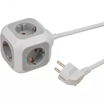Prolunga elettrica Brennenstuhl 1150090 1,4 m 4 uscite AC per interni bianco (1150090)