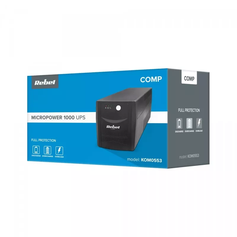 Gruppo di continuità UPS REBEL modello Micropower 1000 (Offline, 1000VA / 600W, 230 V, 50Hz)