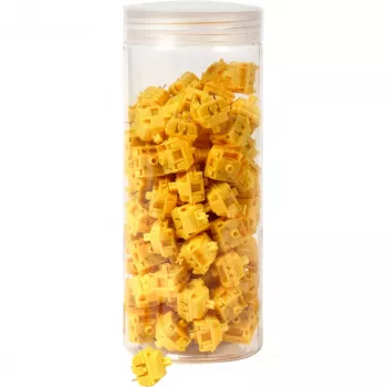 Set di interruttori meccanici per tastiera Keychron Gateron Cap V2 Gold Yellow G32 — 110 interruttori