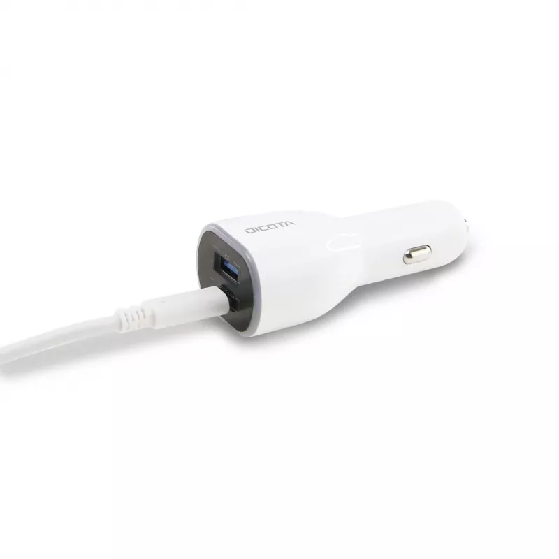 Caricabatterie mobile DICOTA D31932 per laptop, smartphone, tablet bianco presa accendisigari auto