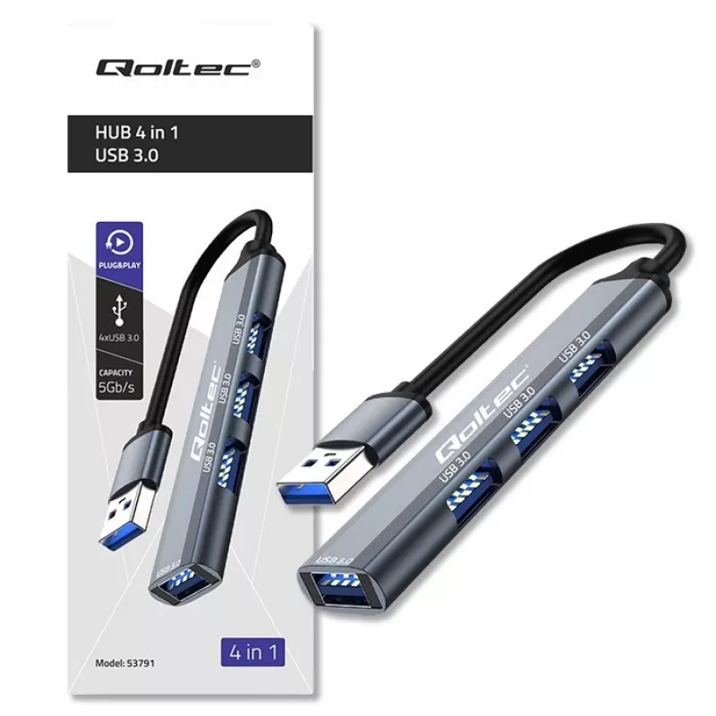 Adattatore HUB USB 3.0 4in1, 4x USB 3.0