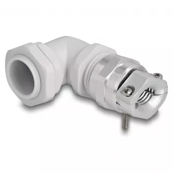 Pressacavo DeLOCK 90° angolare PG16 grigio con scarico di trazione
