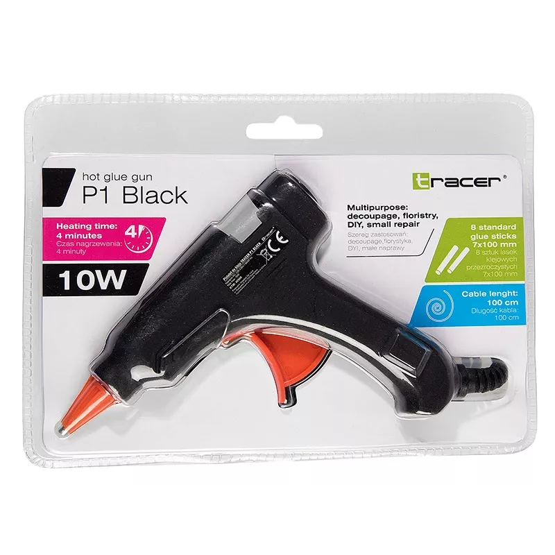 Tracer 46508 P1 pistola per colla a caldo nera