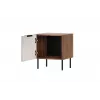 Comodino Cama Meble ALMERA 50x42x44 cm, 2 pz., noce/cashmere, MDF e truciolare