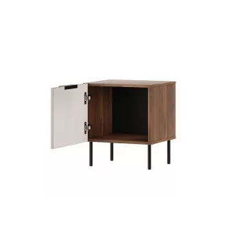 Comodino Cama Meble ALMERA 50x42x44 cm, 2 pz., noce/cashmere, MDF e truciolare