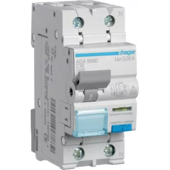 Interruttore RCBO 1P+N 10kA C-16A 30mA ADA566D (ADA566D)