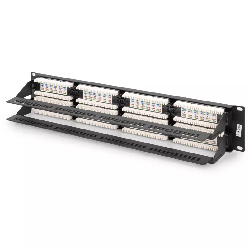 DIGITUS - Patch Panel - RJ-45 X 48 - grigio, RAL 7035 - 2U - 48 porte (DN-91648U)
