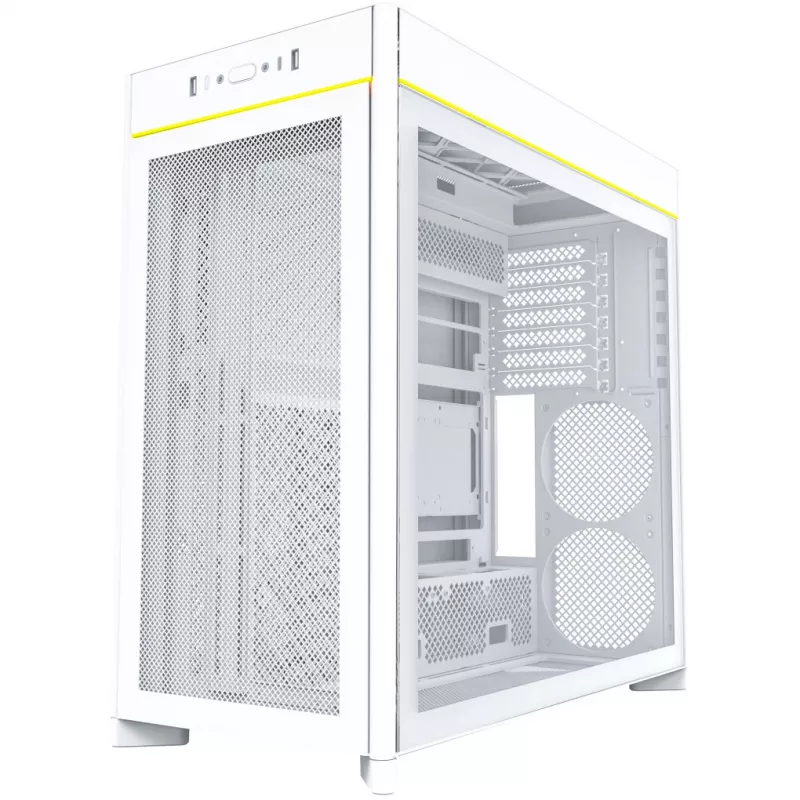 Case per computer Montech HS01 Tempered Glass ATX bianco
