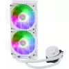 Kit raffreddamento a liquido Cooler Master MasterLiquid 240L Core ARGB bianco — radiatore 240 mm, ventola 120 mm, supporta LGA1700/AM5/AM4 e socket precedenti