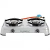 Fornello a gas Camping Cook CV (grigio, a due fuochi)