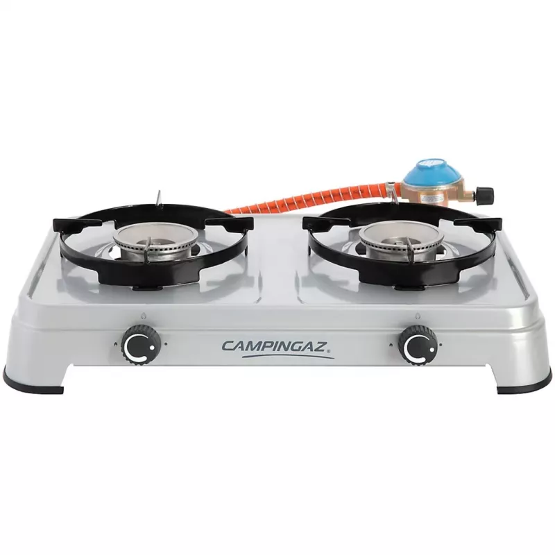 Fornello a gas Camping Cook CV (grigio, a due fuochi)