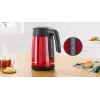 Bollitore elettrico Bosch TWK7L464 – capacità 1,7 L, 2400 W, rosso, corpo in plastica