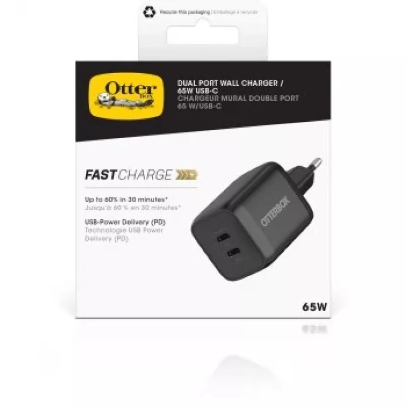 Otterbox caricabatterie da parete Standard EU 65W - 1x USB-C 45W + 1x USB-C 20W USB-PD