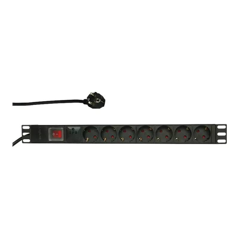 Protezione da sovratensione LogiLink PDU7C01 nero 7 uscite AC 230 V 2 m