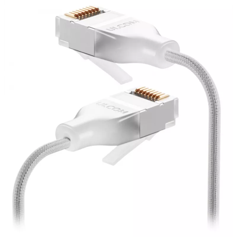 Cavo di rete Ubiquiti UACC-Cable-Patch-EL-C6A-0.3M-W RJ-45 Cat6a 0,3 m trasparente bianco