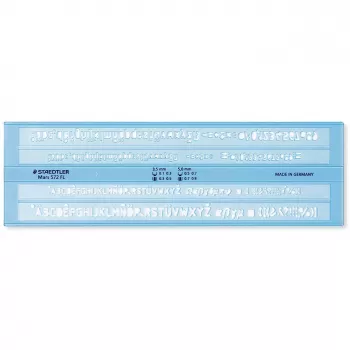 Staedtler Mars 572 FL stencil per lettering, blu