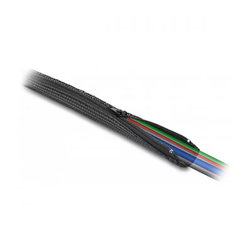 Calza intrecciata DeLOCK 3 m x 50 mm nero resistente al calore