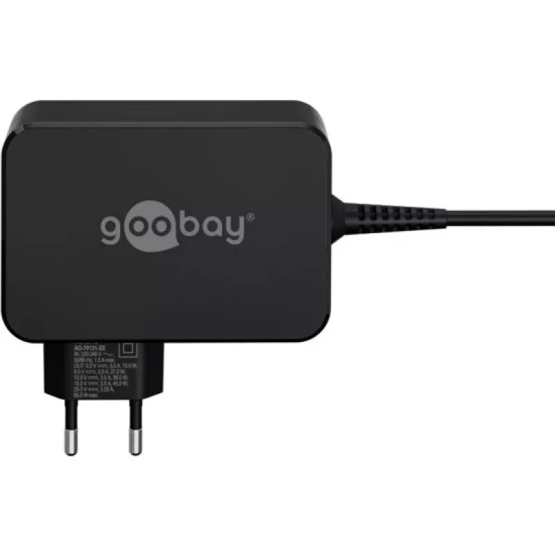 Goobay 65420 caricabatterie per laptop nero AC ricarica rapida indoor (65419)
