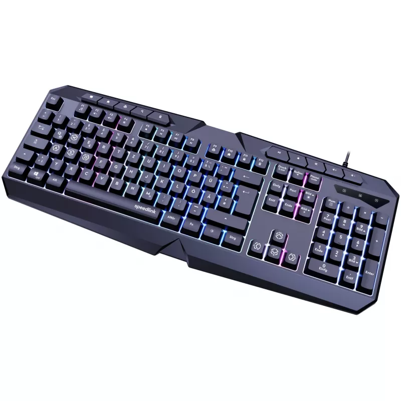 Tastiera SPEEDLINK LUDICIUM Gaming USB QWERTZ tedesco nero