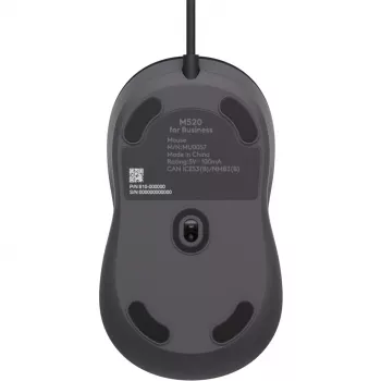 Logitech Signature Wired M520 for Business Mouse ottico con filo USB-C Plug-and-Play Windows/Mac/Chrome/PC/laptop - Graphite