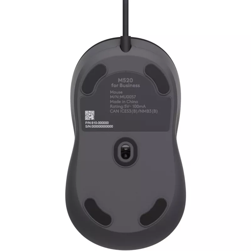 Logitech Signature Wired M520 for Business Mouse ottico con filo USB-C Plug-and-Play Windows/Mac/Chrome/PC/laptop - Graphite