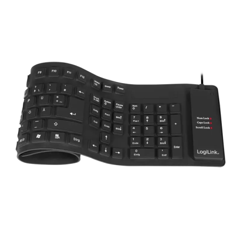 Tastiera LogiLink ID0019A universale USB QWERTZ tedesco nero
