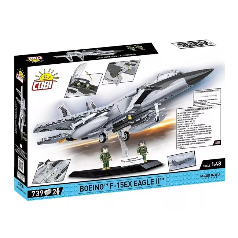 Mattoncini Cobi Boeing F-15EX Eagle II set modello COIB-5900, kit da collezione in scala