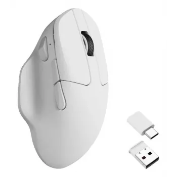 Mouse ottico wireless ambidestro Keychron M7-A24 30000 DPI RF wireless Bluetooth USB-C bianco