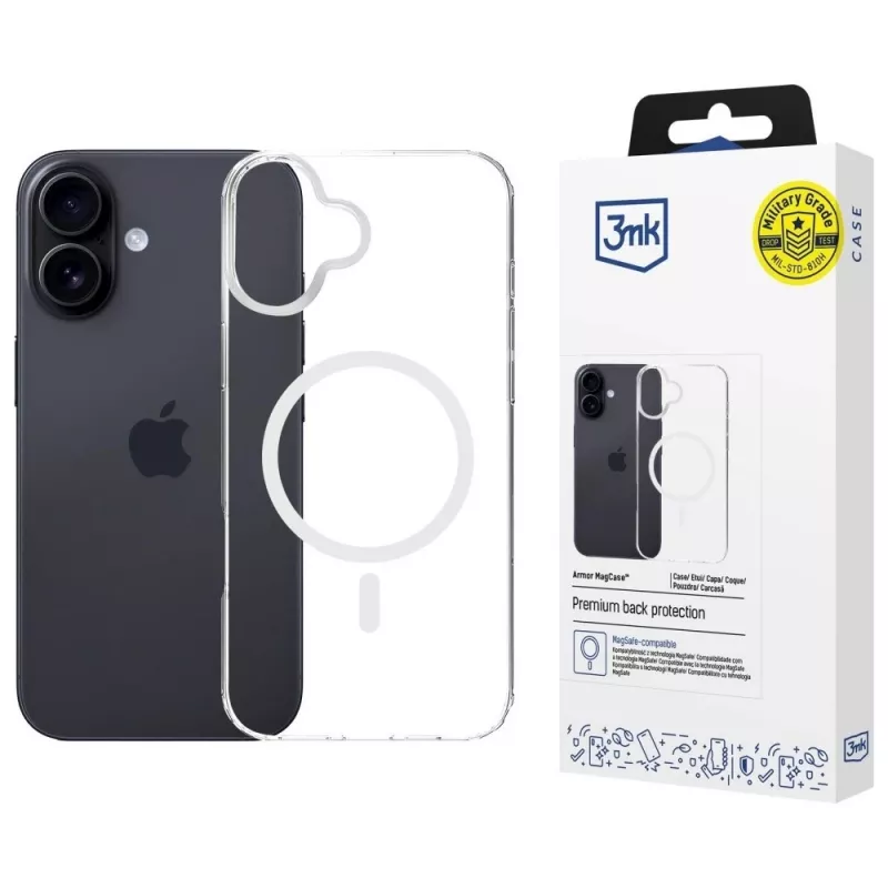 Custodia protettiva 3MK Armor MagCase per Apple iPhone 16 Plus – design robusto e sottile