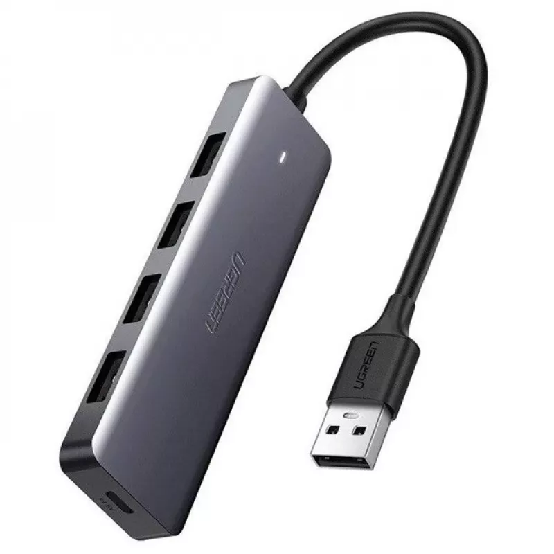 Hub Ugreen 4-in-1 adattatore USB-C a 4× USB 3.0 + USB-C grigio