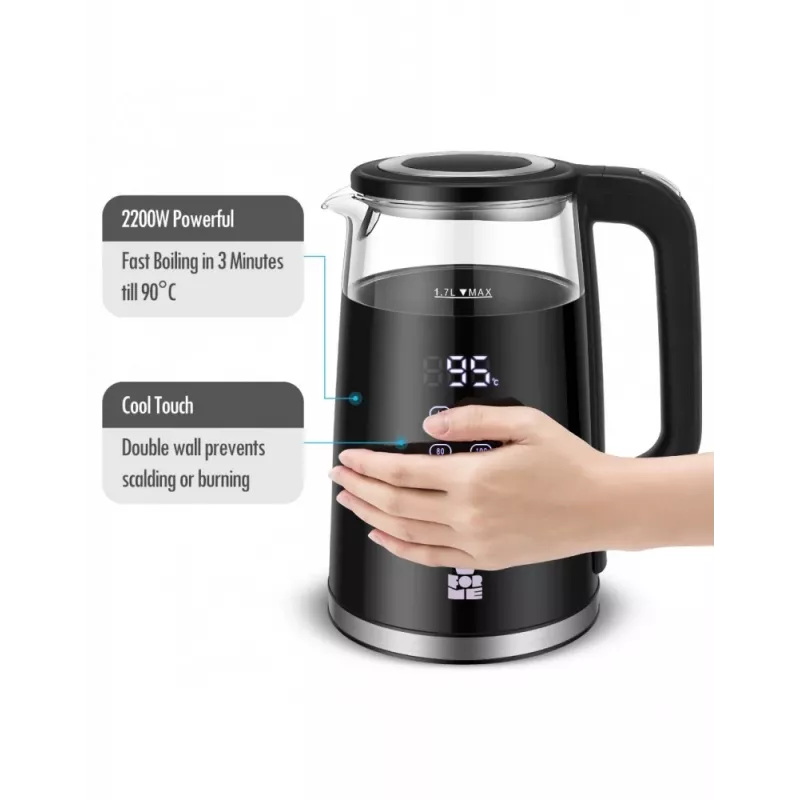 Bollitore elettrico Forme FKG-4017 1,7L 2200W nero
