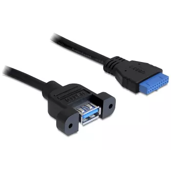 Cavo USB 3.0 F/F DeLOCK 83118 0,5 m nero