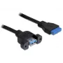 Cavo USB 3.0 F/F DeLOCK 83118 0,5 m nero