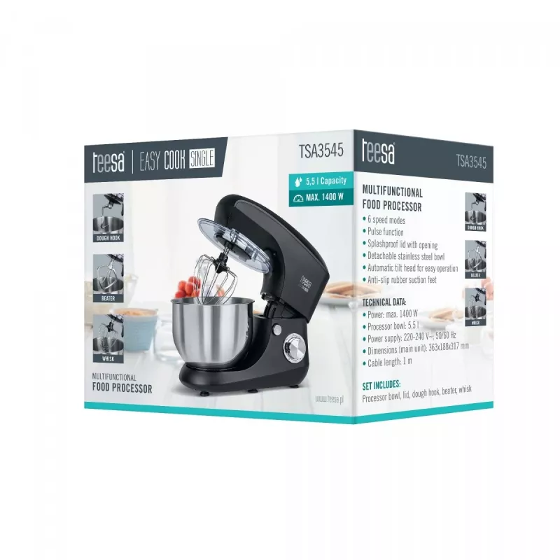 Robot da cucina TEESA EASY COOK Single nero TSA3545-B 1000W 4L
