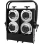 Blinder alogeno EUROLITE Audience Blinder 4×PAR-36 nero — blinder da palco a 4 lampade