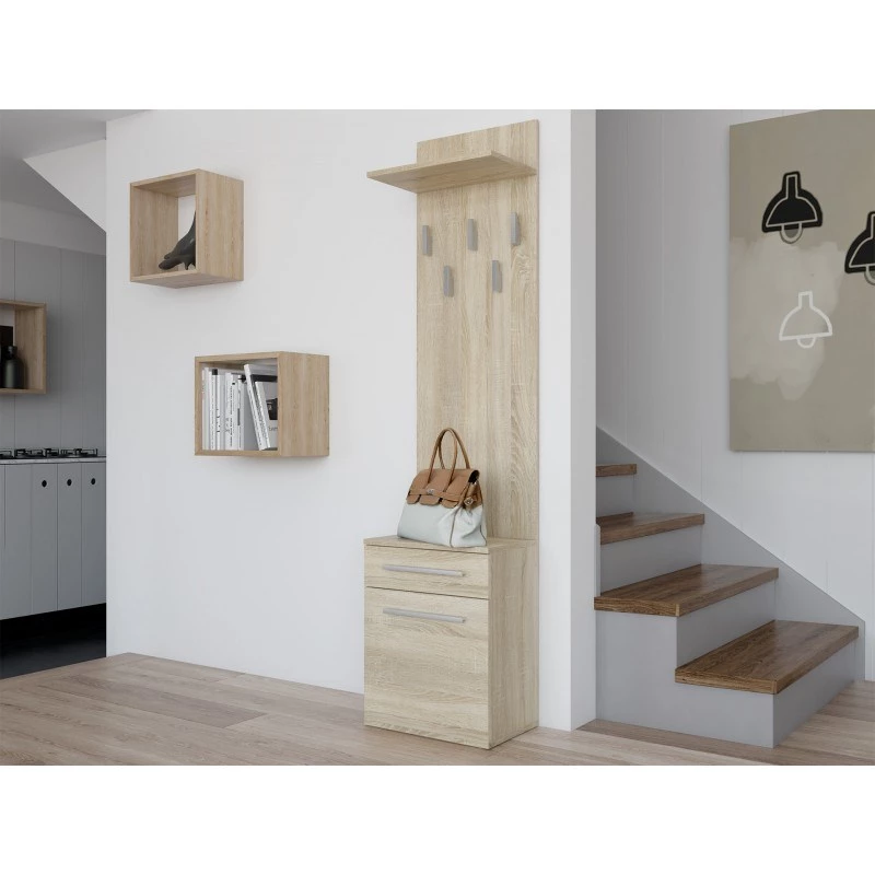 Topeshop DUO WIESZAK SONOMA appendiabiti rovere