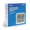 Sensore di temperatura e umidità per interni SAVIO CT-01/W, display LCD, -10–55 °C, 10–99 % rH, batteria CR2032