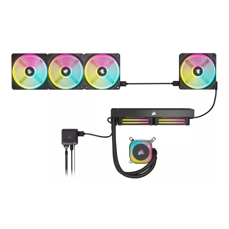 Corsair CO-9051001-WW iCUE LINK QX120 RGB ventola per case, 120 mm, PWM, con sensore di temperatura, nera