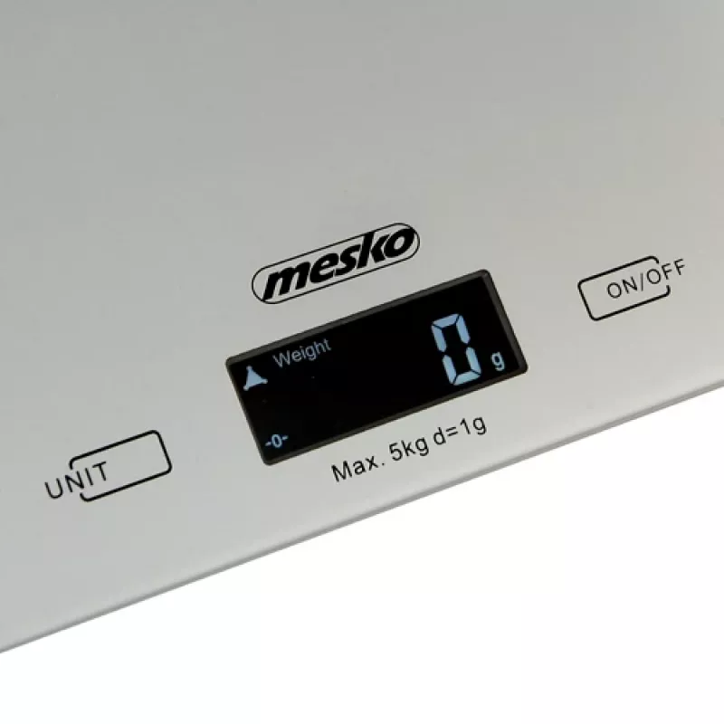 Mesko | Bilancia da cucina | MS 3145 | Portata massima 5 kg | Divisione 1 g | Tipo di display LCD | Argento