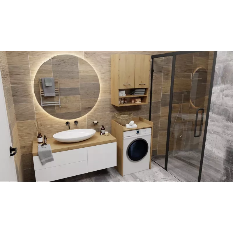 Top e Shop POLA armadio per lavanderia per lavatrice – rovere artisan