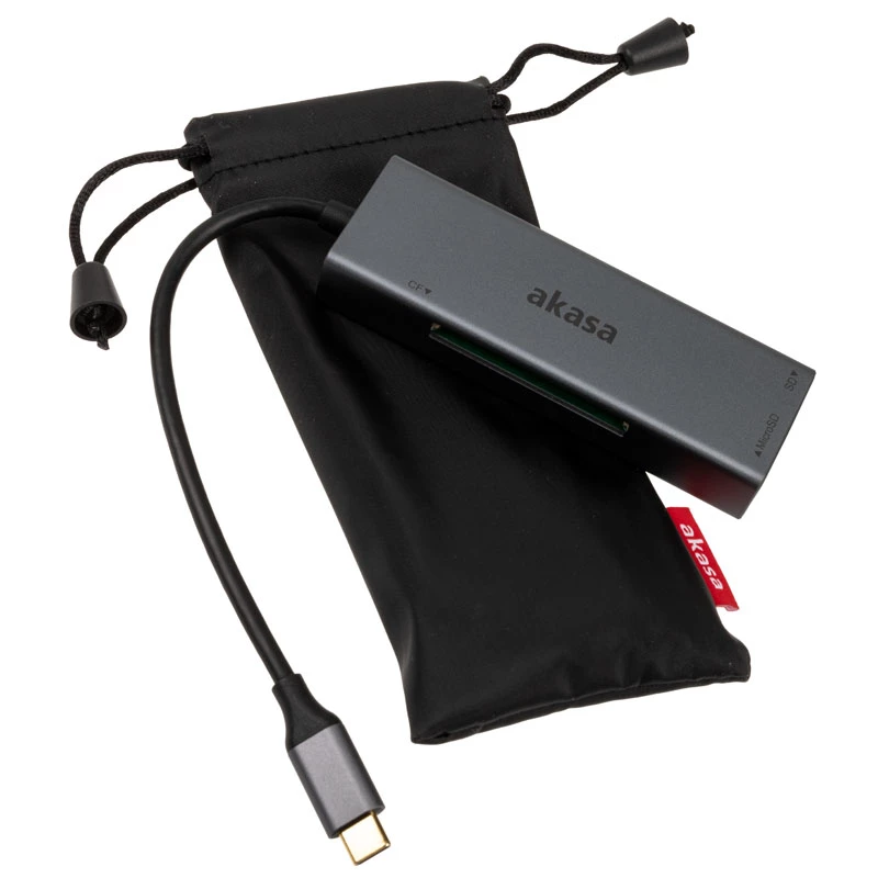 Akasa AK-CR-09BK lettore di schede 3 in 1 USB 3.2 Gen1 Type-C