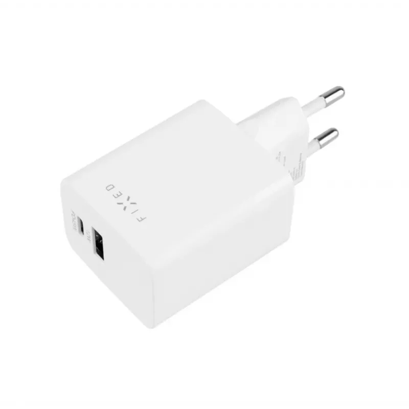 Caricabatterie da viaggio FIXED Fixed Mini USB-C/USB 45W — caricabatterie compatto a doppia porta con USB-C e USB-A