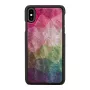 Custodia protettiva iKins per iPhone XS Max – design fiori d'acqua, nero