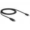 DeLOCK - cavo USB - 5 poli Micro-USB Type-B (M) - 24 poli USB Type-C (M) - 1,0 m (USB 3.1) - nero (83602)