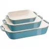Staub 40508-172-0 set da forno in ceramica rettangolare, 3 pezzi, Antique Turquoise