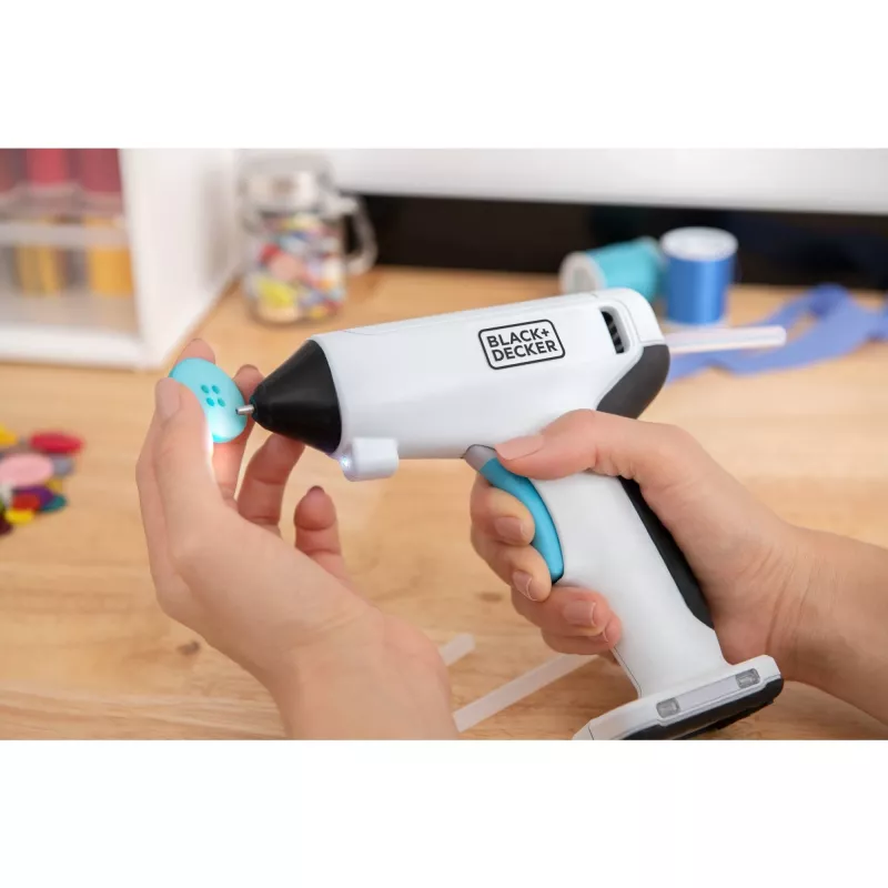 Black+Decker BCGL115-XJ pistola per colla a caldo 3,6 V batteria ricaricabile cavo di ricarica USB-C 1 (BCGL115-XJ)