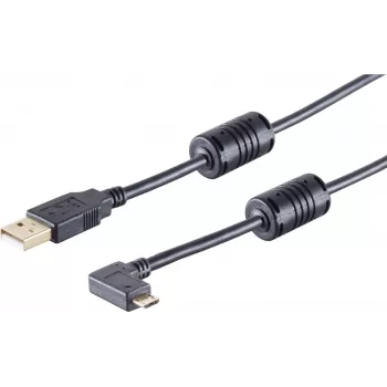 Cavo USB S/CONN 13-10001 USB 2.0 1 m nero
